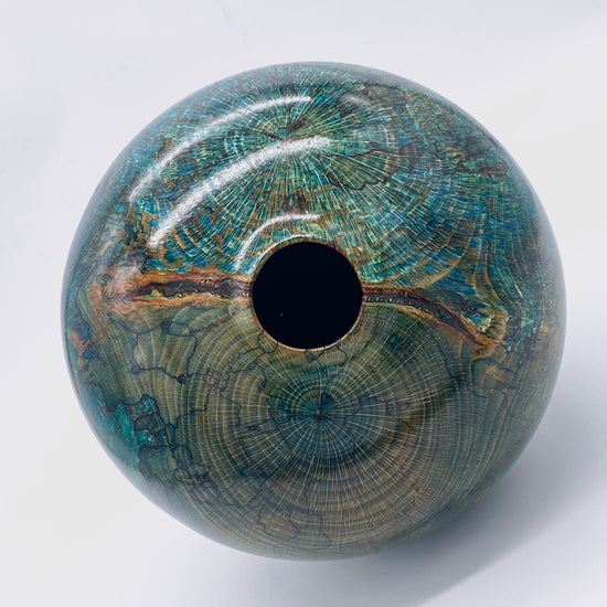 Load image into Gallery viewer, Duality - Large Blue Hollow Form Vessel
