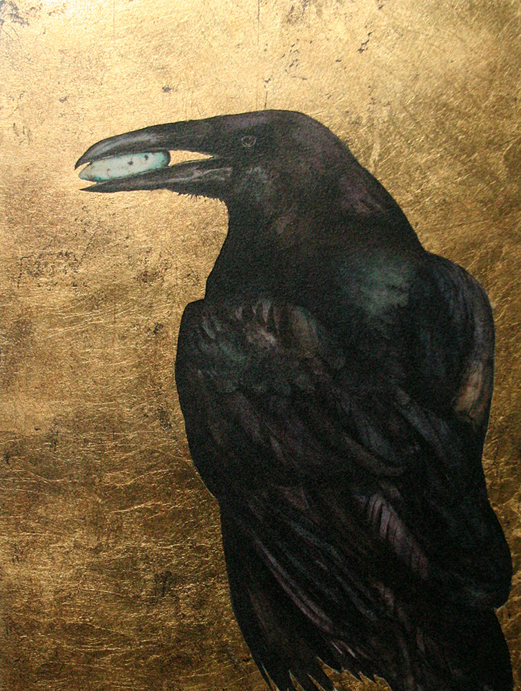 Jackie Morris - The Lost Words 'Raven', Framed Premium Edition Print